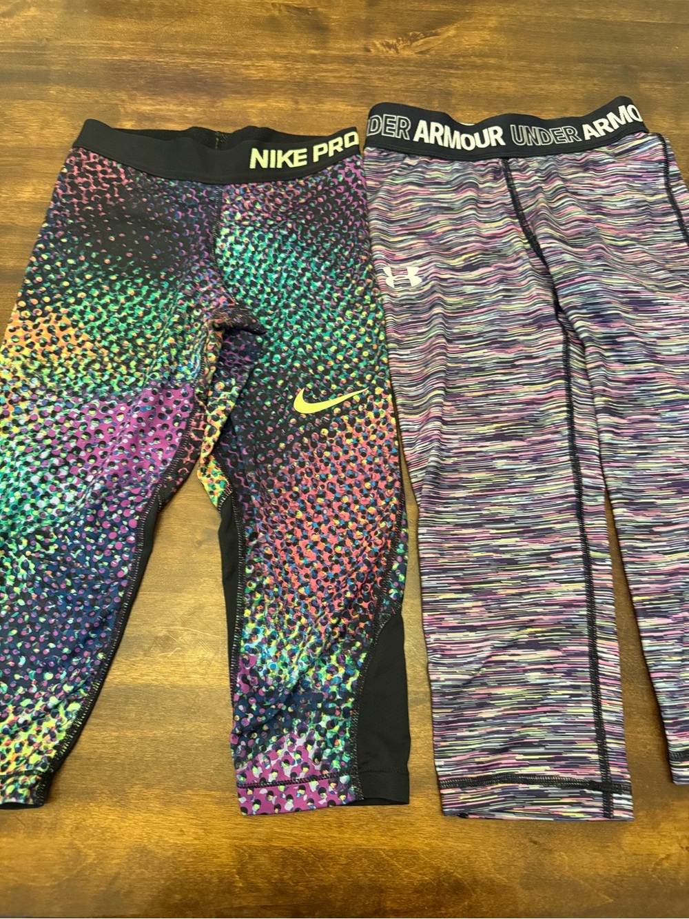 Nike Girls Multicolor Printed Leggings - Black Waistband